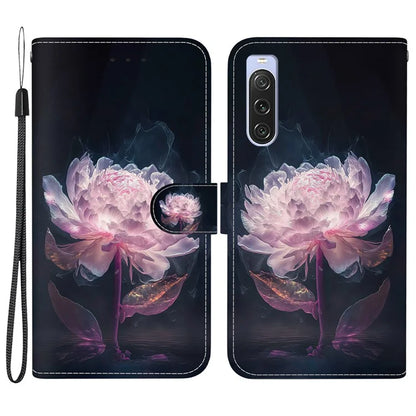 For Sony Xperia 10 V Case Pattern Printed PU Leather Protective Phone Cover