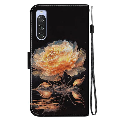 For Sony Xperia 10 V Case Pattern Printed PU Leather Protective Phone Cover