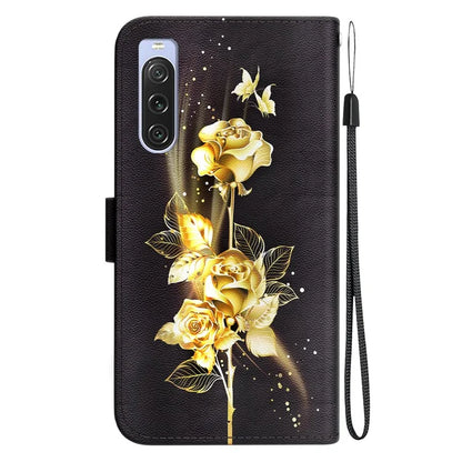 For Sony Xperia 10 V Case Pattern Printed PU Leather Protective Phone Cover