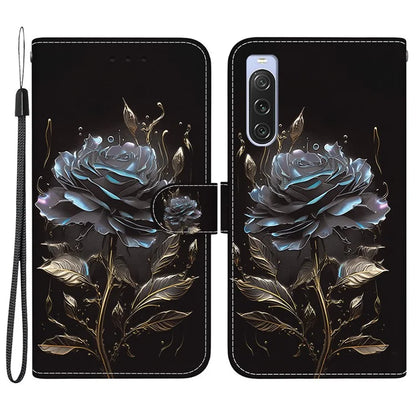 For Sony Xperia 10 V Case Pattern Printed PU Leather Protective Phone Cover