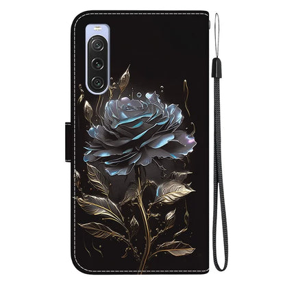For Sony Xperia 10 V Case Pattern Printed PU Leather Protective Phone Cover