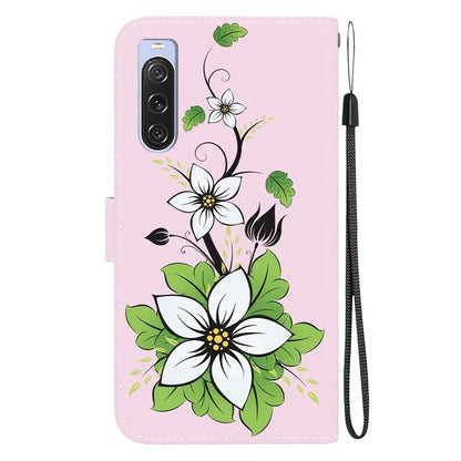 For Sony Xperia 10 V Case Pattern Printed PU Leather Protective Phone Cover