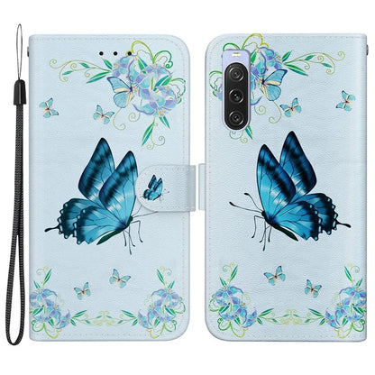 For Sony Xperia 10 V Case Pattern Printed PU Leather Protective Phone Cover
