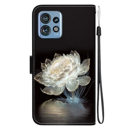 For Motorola Edge 40 Pro 5G Case PU Leather Wallet Pattern Phone Cover