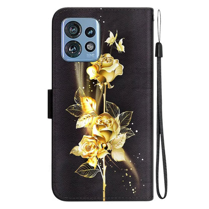 For Motorola Edge 40 Pro 5G Case PU Leather Wallet Pattern Phone Cover