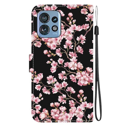 For Motorola Edge 40 Pro 5G Case PU Leather Wallet Pattern Phone Cover