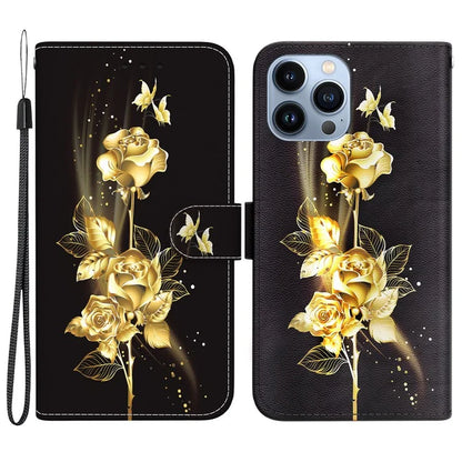 For iPhone 15 Pro Max Wallet Case PU Leather Pattern Magnetic Flip Phone Cover