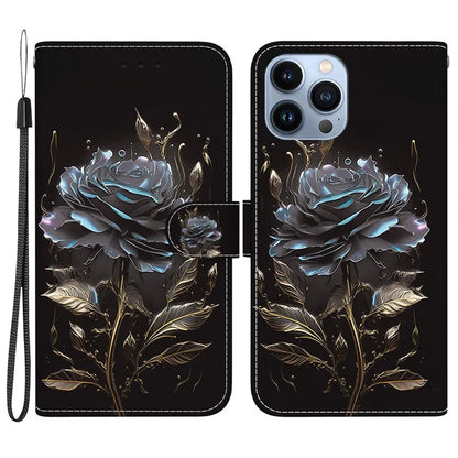 For iPhone 15 Pro Max Wallet Case PU Leather Pattern Magnetic Flip Phone Cover
