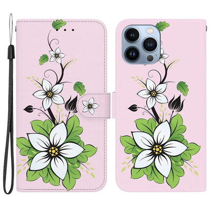 For iPhone 15 Pro Max Wallet Case PU Leather Pattern Magnetic Flip Phone Cover