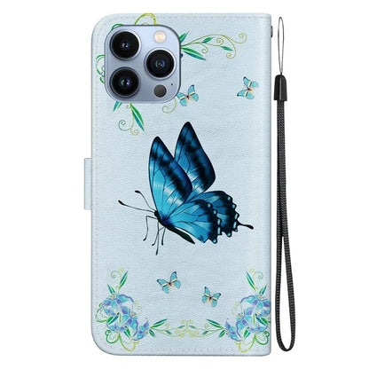 For iPhone 15 Pro Max Wallet Case PU Leather Pattern Magnetic Flip Phone Cover