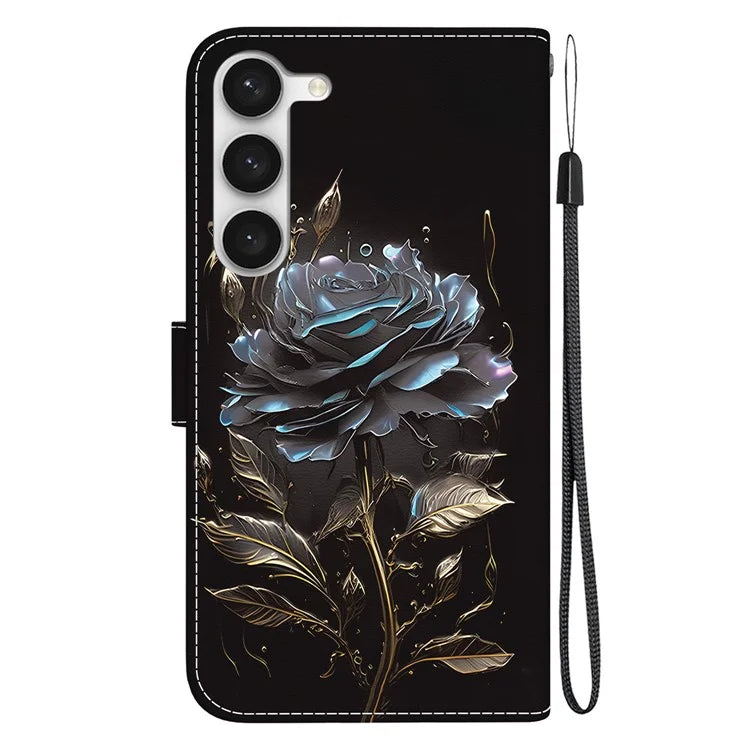 For Samsung Galaxy S23 Case PU Leather Stand Magnetic Closure Phone Cover