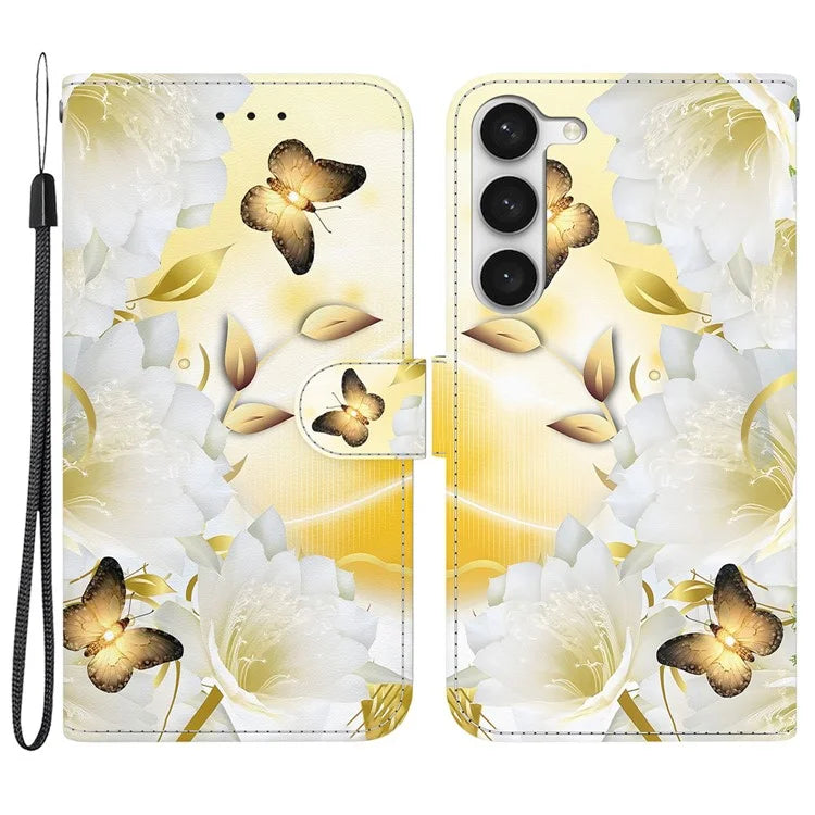 For Samsung Galaxy S23 Case PU Leather Stand Magnetic Closure Phone Cover