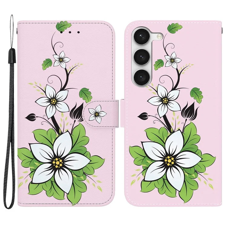 For Samsung Galaxy S23 Case PU Leather Stand Magnetic Closure Phone Cover