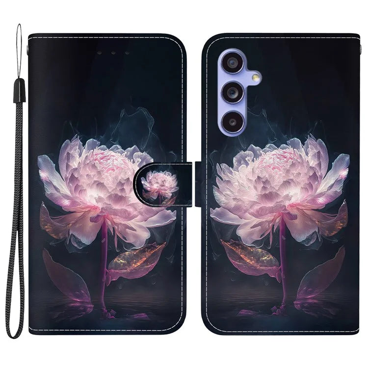 For Samsung Galaxy S23 FE Case PU Leather Pattern Printing Folio Phone Cover