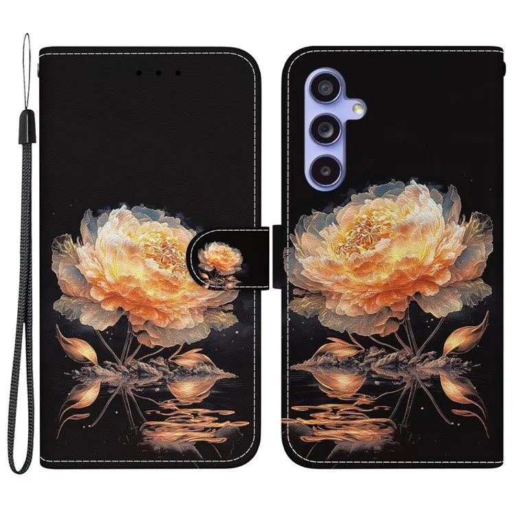 For Samsung Galaxy S23 FE Case PU Leather Pattern Printing Folio Phone Cover