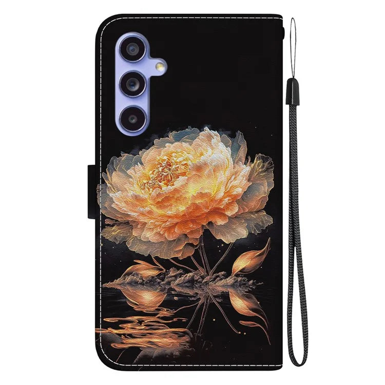 For Samsung Galaxy S23 FE Case PU Leather Pattern Printing Folio Phone Cover
