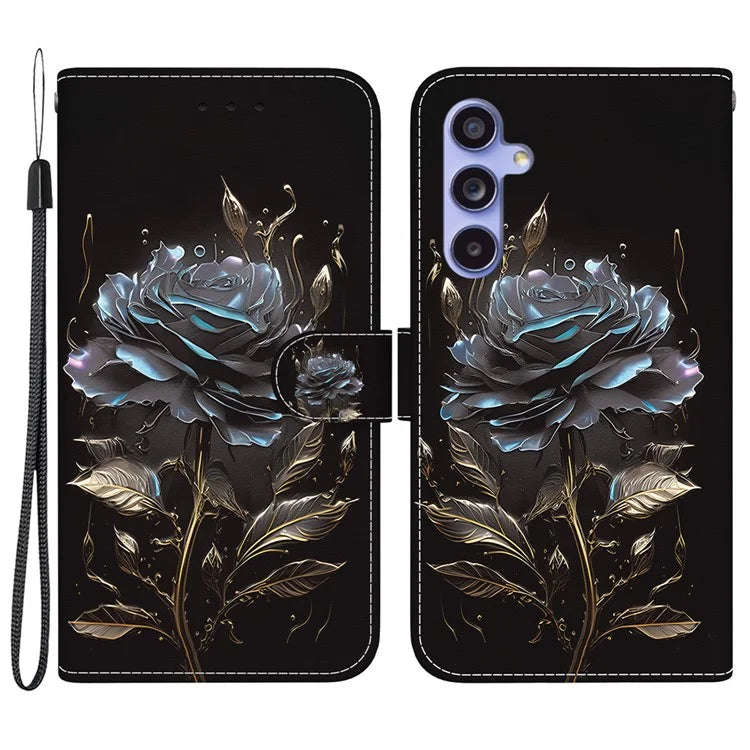 For Samsung Galaxy S23 FE Case PU Leather Pattern Printing Folio Phone Cover