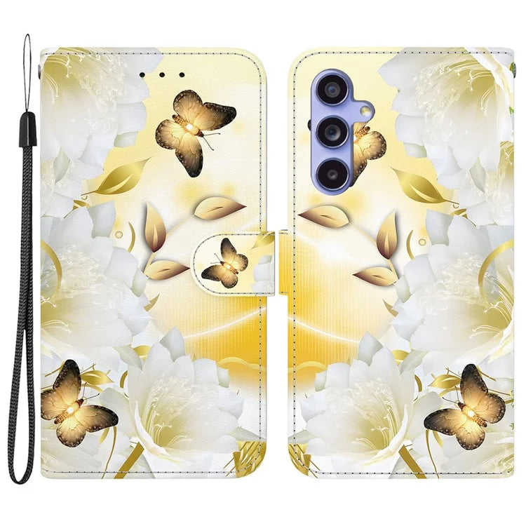 For Samsung Galaxy S23 FE Case PU Leather Pattern Printing Folio Phone Cover