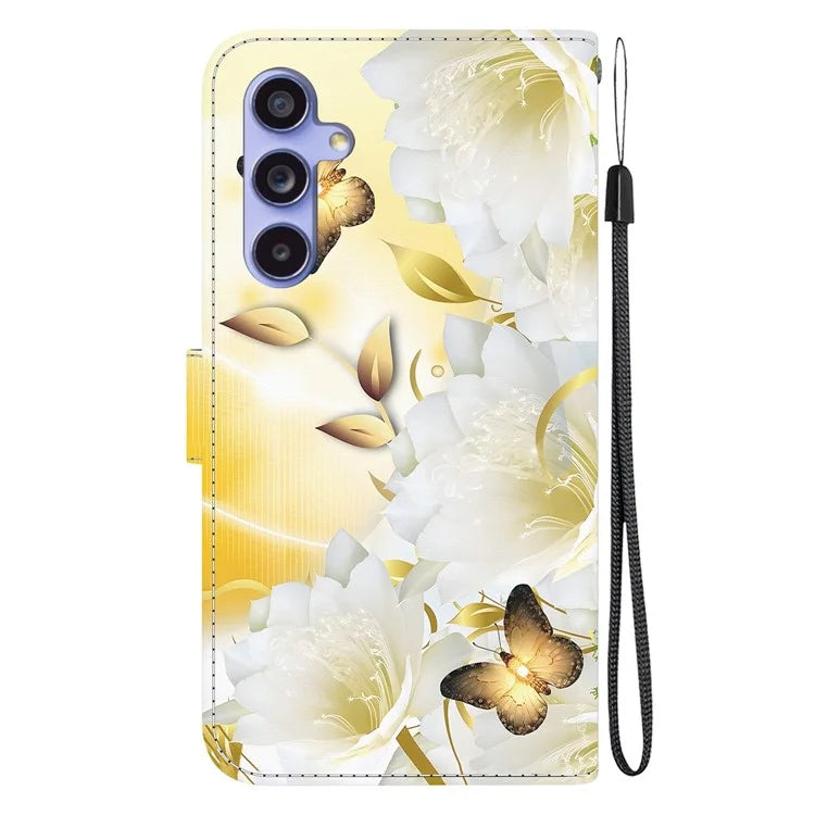 For Samsung Galaxy S23 FE Case PU Leather Pattern Printing Folio Phone Cover