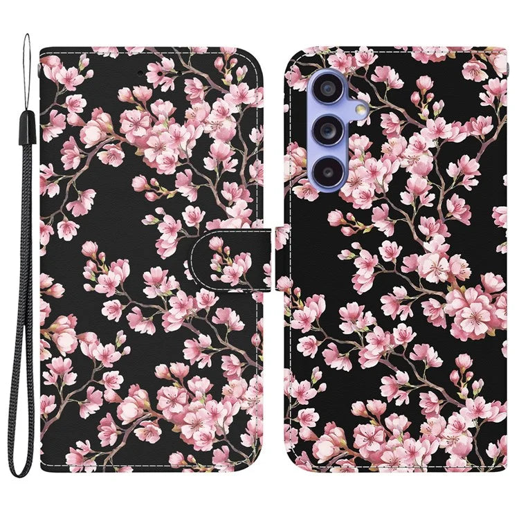For Samsung Galaxy S23 FE Case PU Leather Pattern Printing Folio Phone Cover