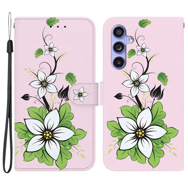 For Samsung Galaxy S23 FE Case PU Leather Pattern Printing Folio Phone Cover