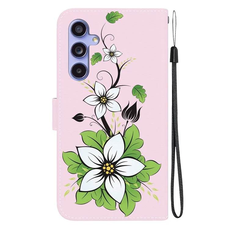 For Samsung Galaxy S23 FE Case PU Leather Pattern Printing Folio Phone Cover