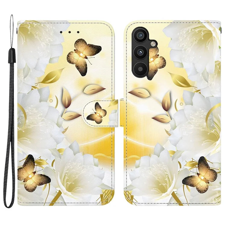 For Samsung Galaxy A54 5G Case PU Leather Magnetic Closure Pattern Phone Cover