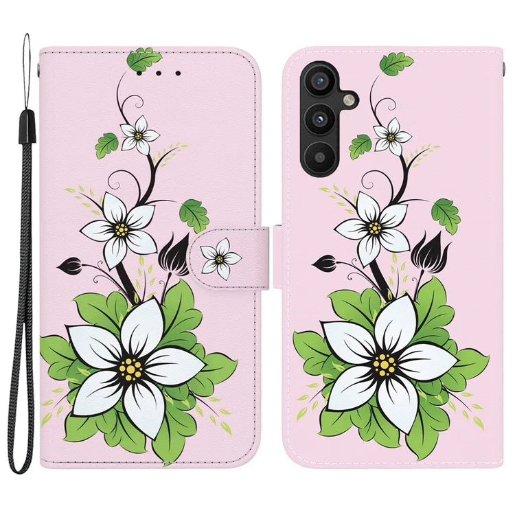 For Samsung Galaxy A54 5G Case PU Leather Magnetic Closure Pattern Phone Cover