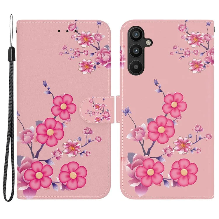 For Samsung Galaxy A54 5G Case PU Leather Magnetic Closure Pattern Phone Cover