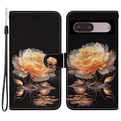 For Google Pixel 7 Pro 5G Case Pattern PU Leather Folio Stand Phone Cover