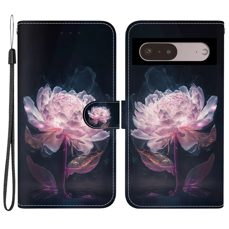 For Google Pixel 7 Pro 5G Case Pattern PU Leather Folio Stand Phone Cover