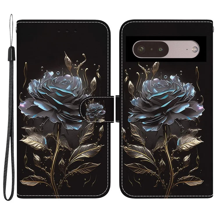 For Google Pixel 7 Pro 5G Case Pattern PU Leather Folio Stand Phone Cover