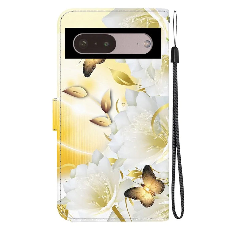 For Google Pixel 7 Pro 5G Case Pattern PU Leather Folio Stand Phone Cover