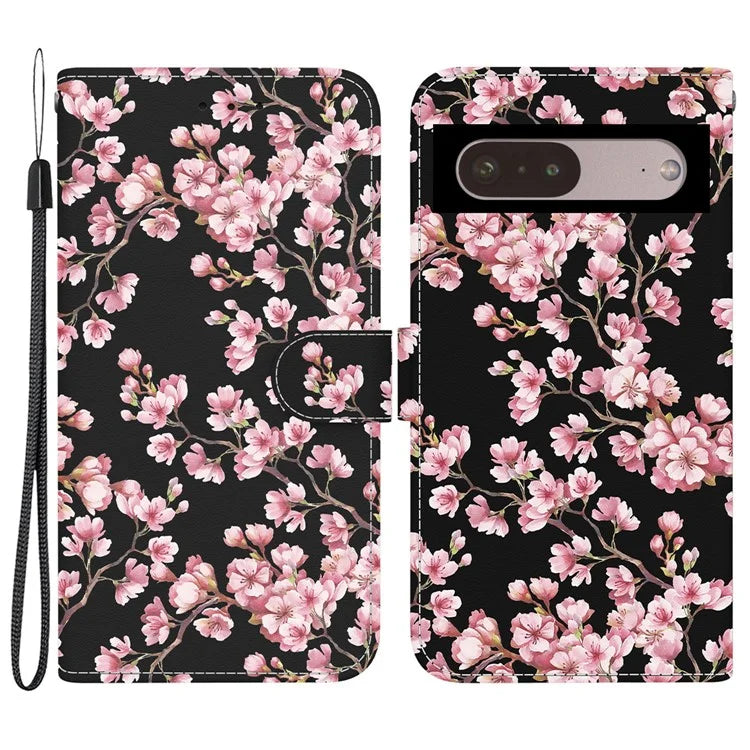 For Google Pixel 7 Pro 5G Case Pattern PU Leather Folio Stand Phone Cover