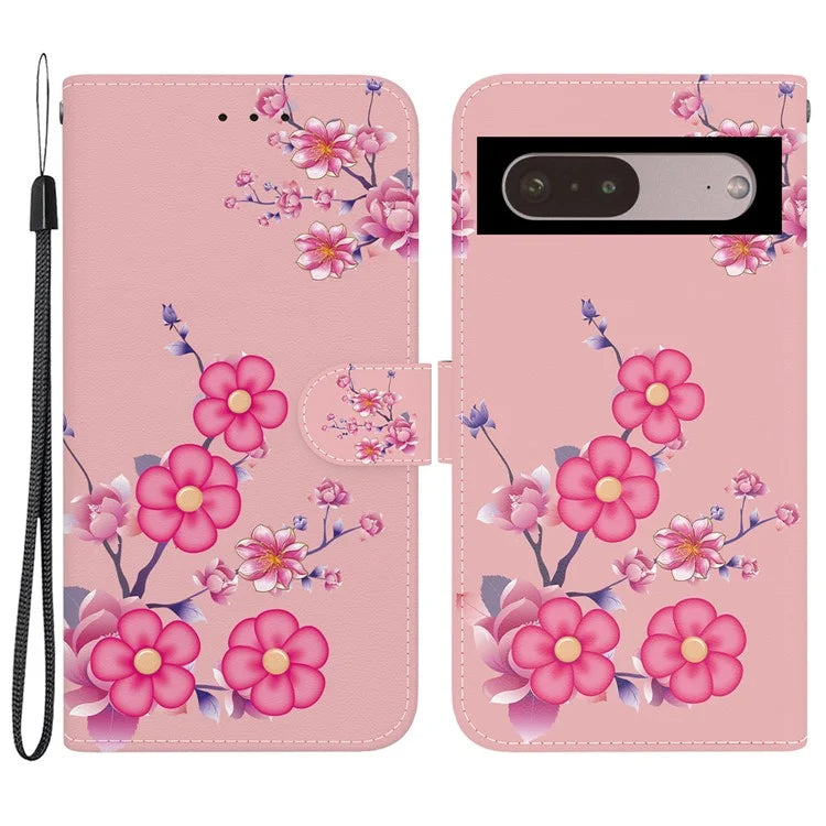 For Google Pixel 7 Pro 5G Case Pattern PU Leather Folio Stand Phone Cover
