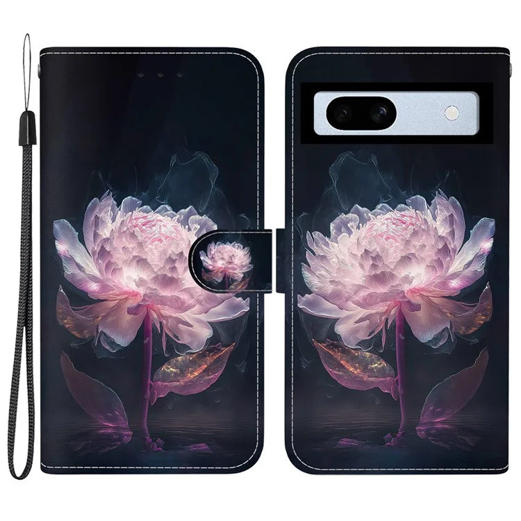 For Google Pixel 7a Case PU Leather Pattern Protective Flip Phone Cover