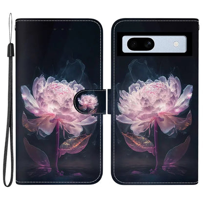 For Google Pixel 7a Case PU Leather Pattern Protective Flip Phone Cover