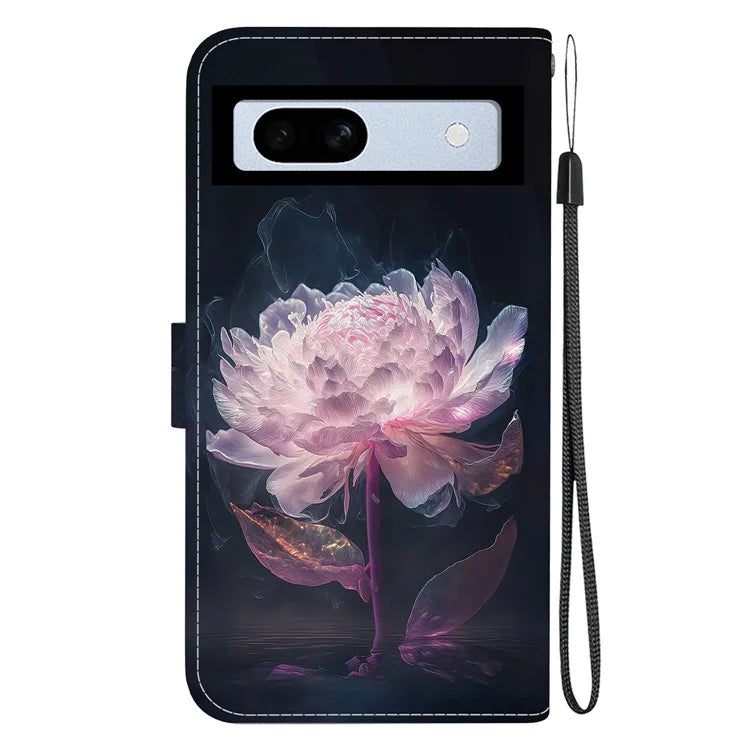 For Google Pixel 7a Case PU Leather Pattern Protective Flip Phone Cover