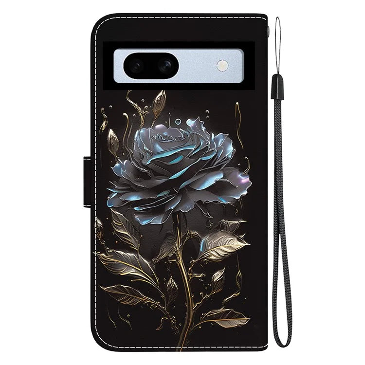 For Google Pixel 7a Case PU Leather Pattern Protective Flip Phone Cover