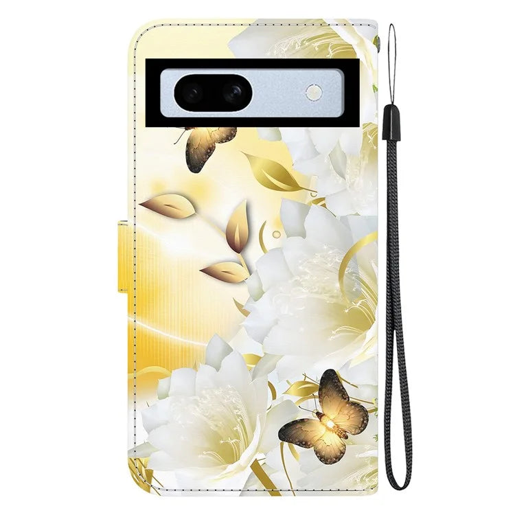 For Google Pixel 7a Case PU Leather Pattern Protective Flip Phone Cover