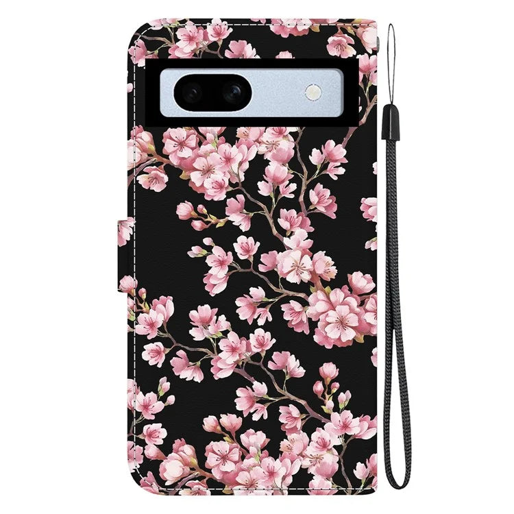 For Google Pixel 7a Case PU Leather Pattern Protective Flip Phone Cover