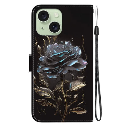 For iPhone 15 PU Leather Case Pattern Wallet Folio Phone Cover