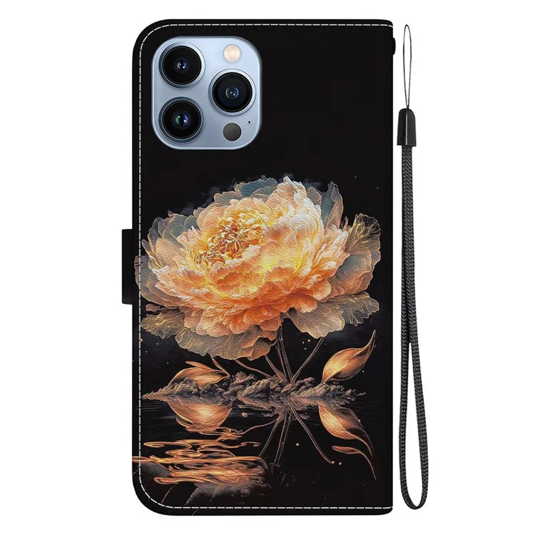For iPhone 15 Pro Wallet Phone Case PU Leather Stand Protective Cover