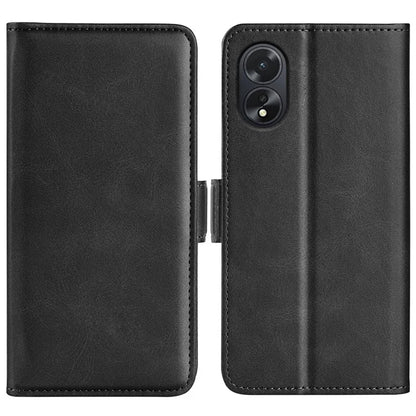 For Oppo A38 4G Case Drop Protection Calf Texture Phone Cover Leather Wallet Stand Shell