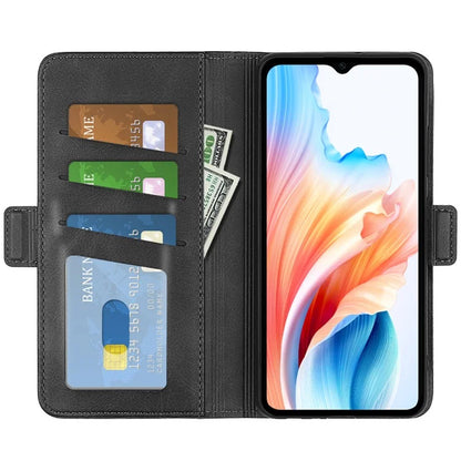For Oppo A38 4G Case Drop Protection Calf Texture Phone Cover Leather Wallet Stand Shell