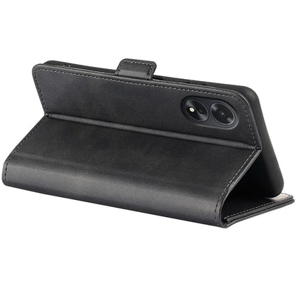 For Oppo A38 4G Case Drop Protection Calf Texture Phone Cover Leather Wallet Stand Shell