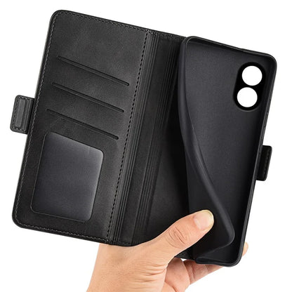 For Oppo A38 4G Case Drop Protection Calf Texture Phone Cover Leather Wallet Stand Shell