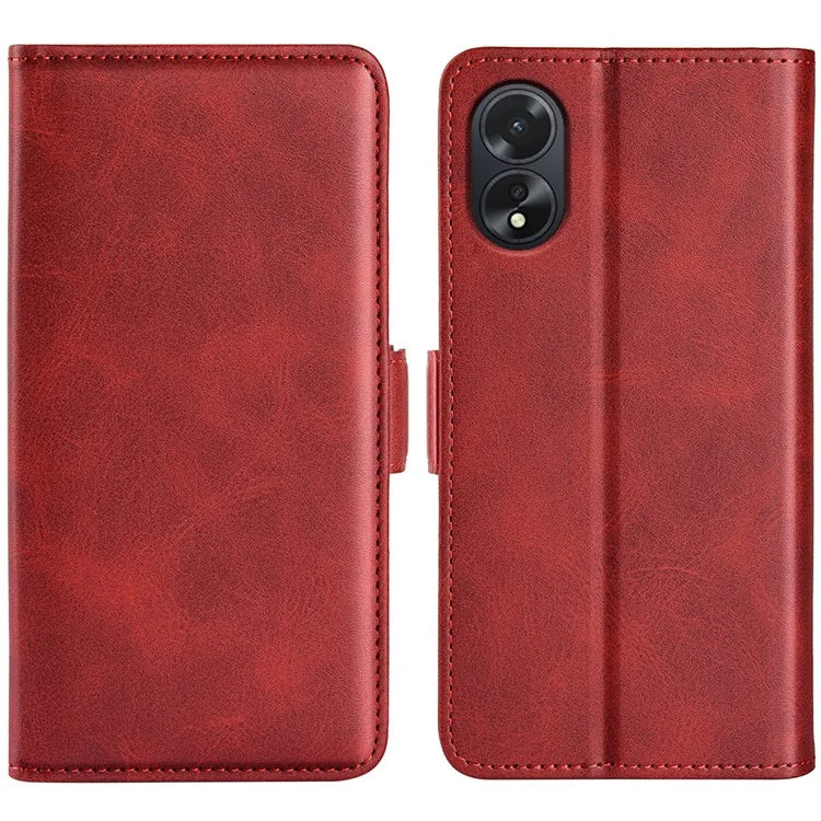For Oppo A38 4G Case Drop Protection Calf Texture Phone Cover Leather Wallet Stand Shell