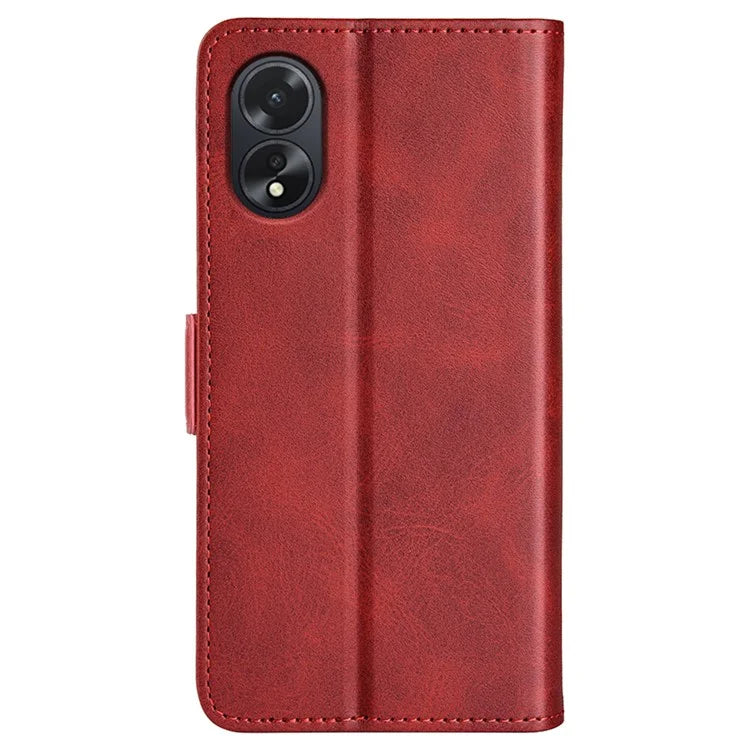 For Oppo A38 4G Case Drop Protection Calf Texture Phone Cover Leather Wallet Stand Shell