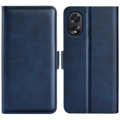 For Oppo A38 4G Case Drop Protection Calf Texture Phone Cover Leather Wallet Stand Shell